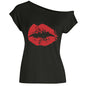 Women's Loose Shoulder Versatile Printed T-shirt